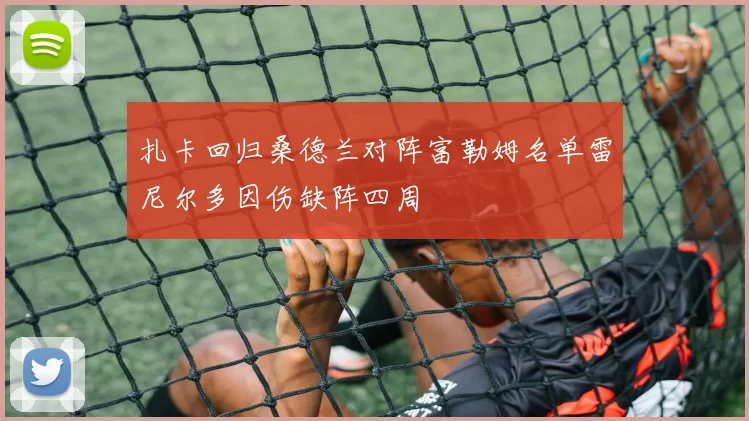扎卡回归桑德兰对阵富勒姆名单雷尼尔多因伤缺阵四周